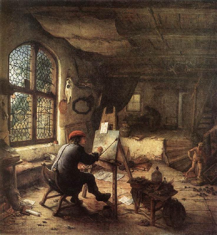 OSTADE, Adriaen Jansz. van The Painter in His Studio sg